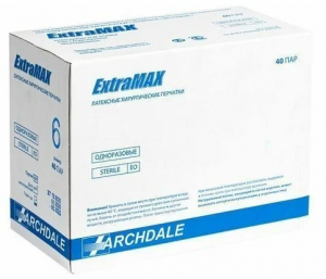 Перчатки ExtraMAX хирургические латексные (белый, 7.5)