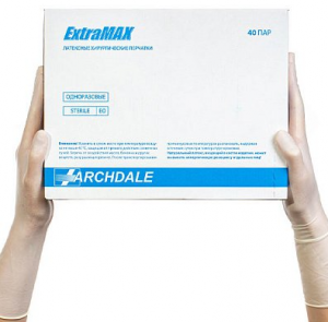 Перчатки ExtraMAX хирургические латексные (белый, 6.5)