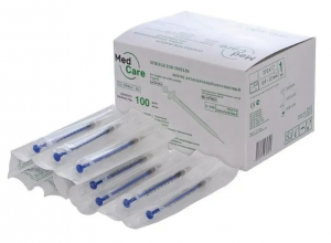 Шприц инсулиновый U-100 3х-компонентный MedCare 1 мл 27G 0.40х12 мм (100 шт)